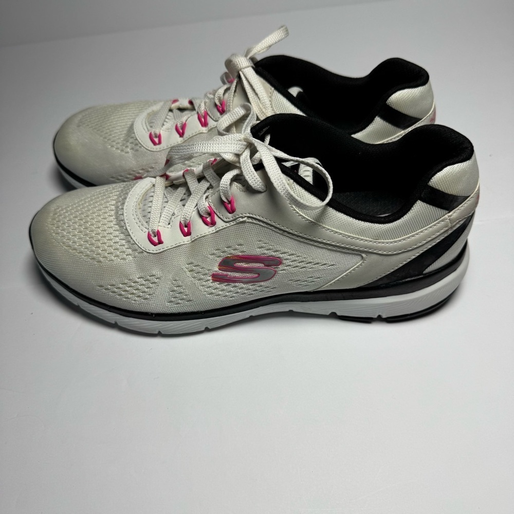 Skechers Air-Cooled Memory Foam Athletic Sneakers Women’s 9 Off White Pink - Picture 12 of 15